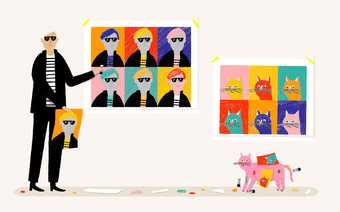 Warhol has a look at his selfie diptych