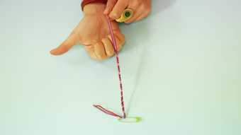 Photograph of bracelet activity
