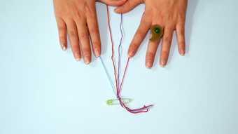 Photograph of bracelet activity