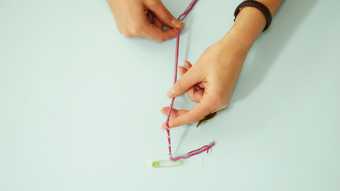 Photograph of bracelet activity