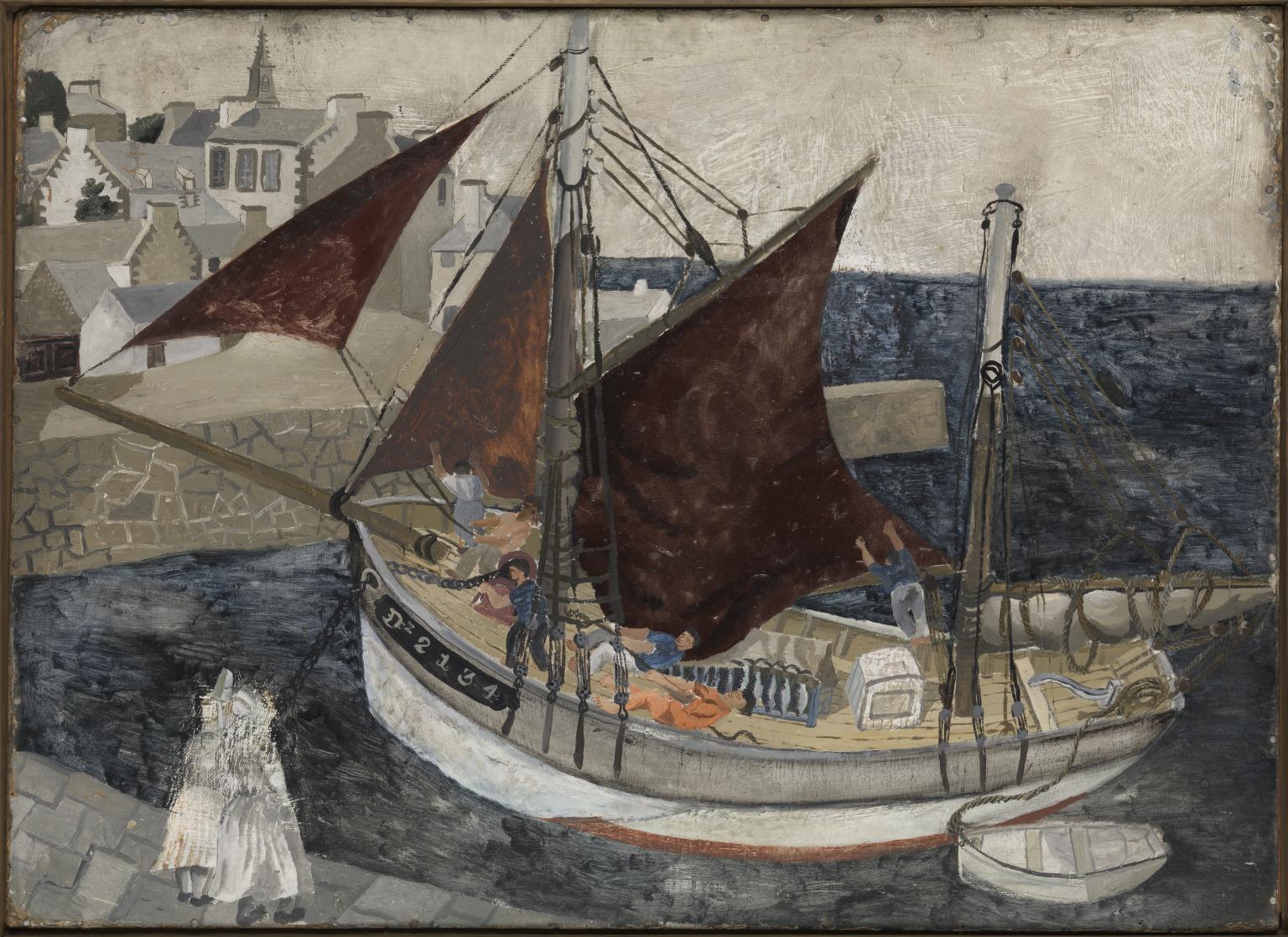 T00489: Boat in Harbour, Brittany